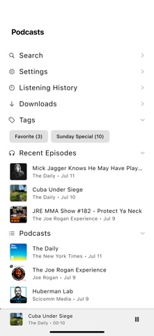 TAG Casts : Podcast player screenshot