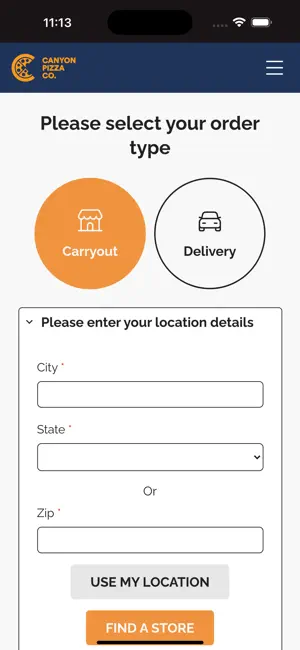 Canyon Pizza Co. Mobile screenshot 1