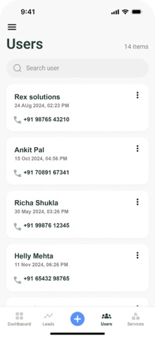 CRM - Manage Leads screenshot