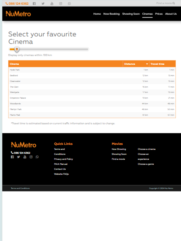 Nu Metro Cinema iPad screenshot 2