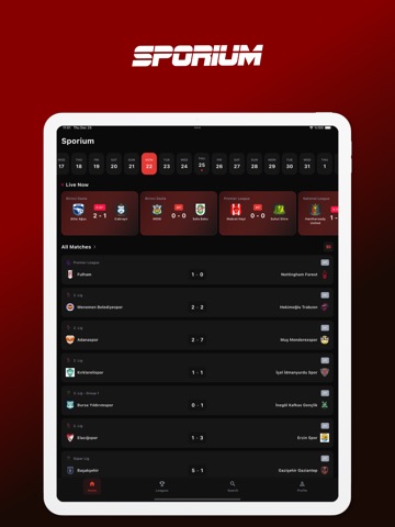 Sporium - Live Football Scores ipad screenshot 2