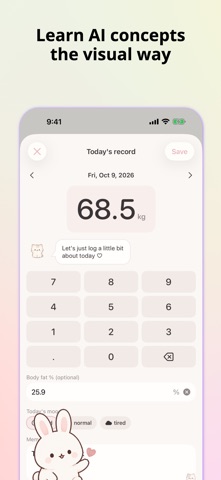 Weight Log: Cute Daily Tracker Screenshot 4 of 5