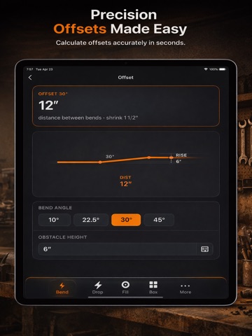 BendMarks: Conduit Bender NEC iPad screenshot