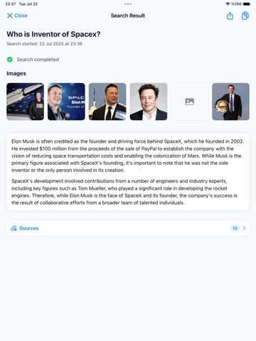 Deep Research AI Assistant iPad screenshot