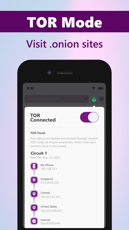Prosec Browser: TOR Onion VPN