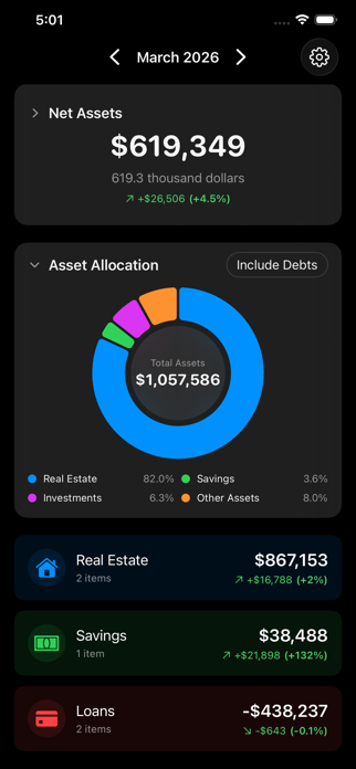 Mouda — Net Worth Tracker Screenshot 5 of 6