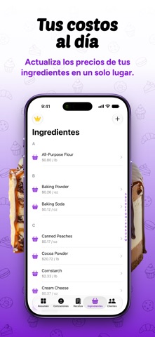 Pastri: Costos de recetas iPhone screenshot 6