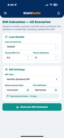 KishtSathi iPhone screenshot