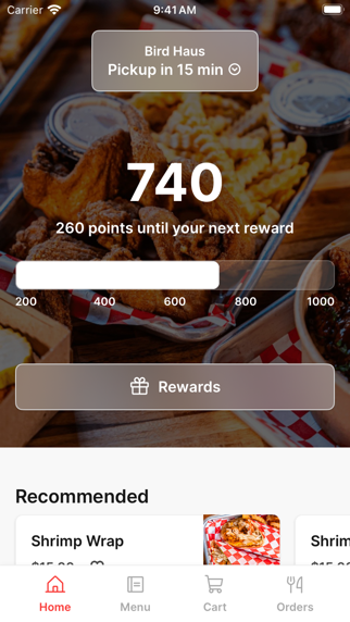 Bird Haus To Go app screenshot