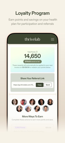 Thrivelab Health iPhone screenshot