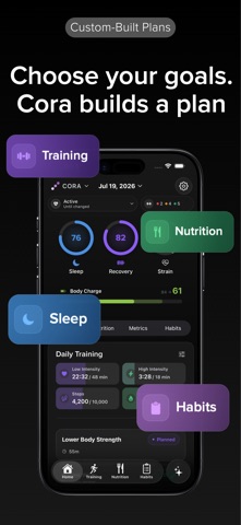 Cora - Personal Fitness Coach iPhone screenshot
