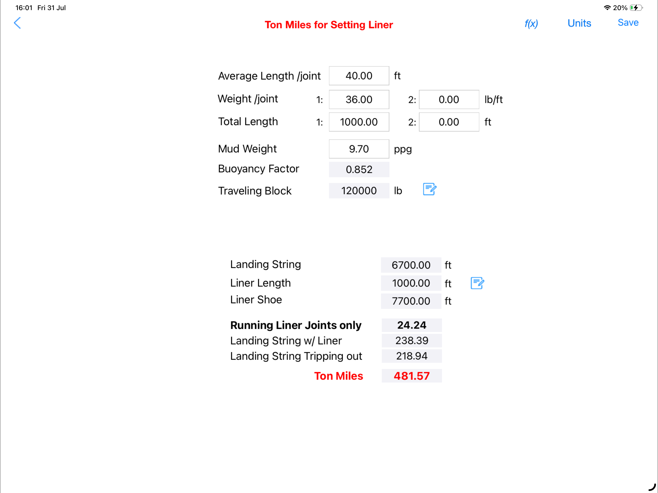 Ton Miles Calculator screenshot 18