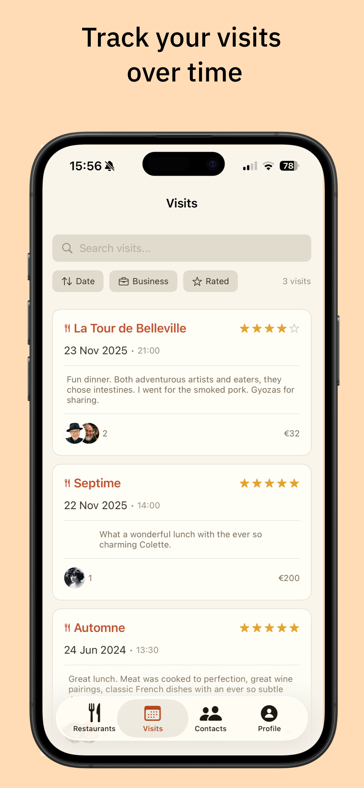 BentoBook – Restaurant Diary screenshot 3
