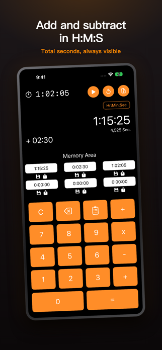 TimeMinSecCal Screenshot 2 of 3