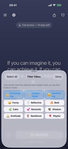 Kuote (Daily Quotes) iPhone screenshot