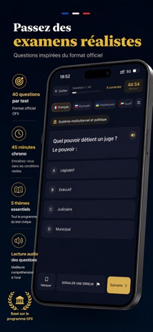 Test Civique iPhone screenshot