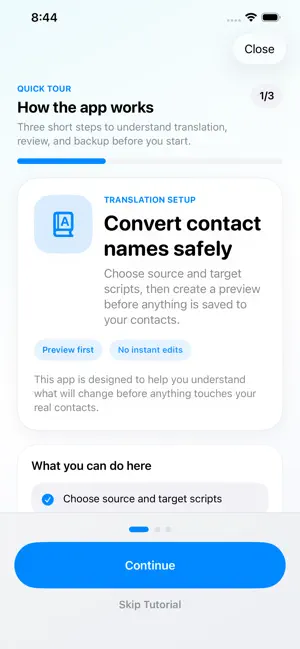 Contacts - Translate screenshot 1