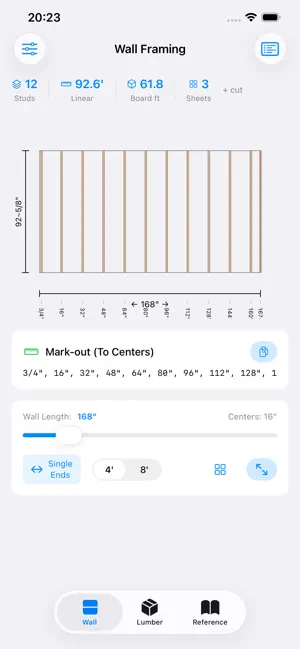Wall Framing Estimator screenshot 1