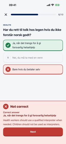 Norwegian Citizenship Test screenshot 3