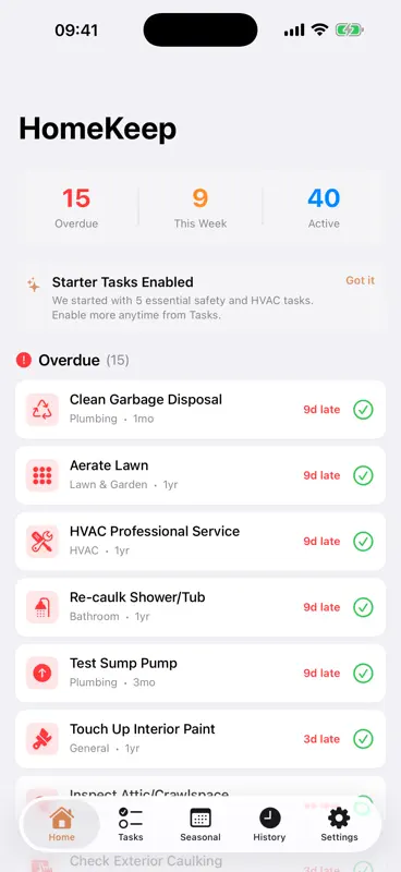 HomeKeep: Maintenance Tracker screenshot 1 of 10