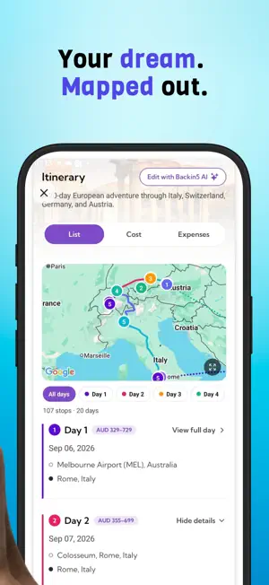 Back In 5: AI Trip Planner screenshot 3