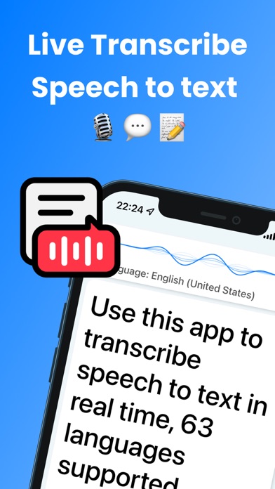 Live Transcribe Dictation App Screenshot