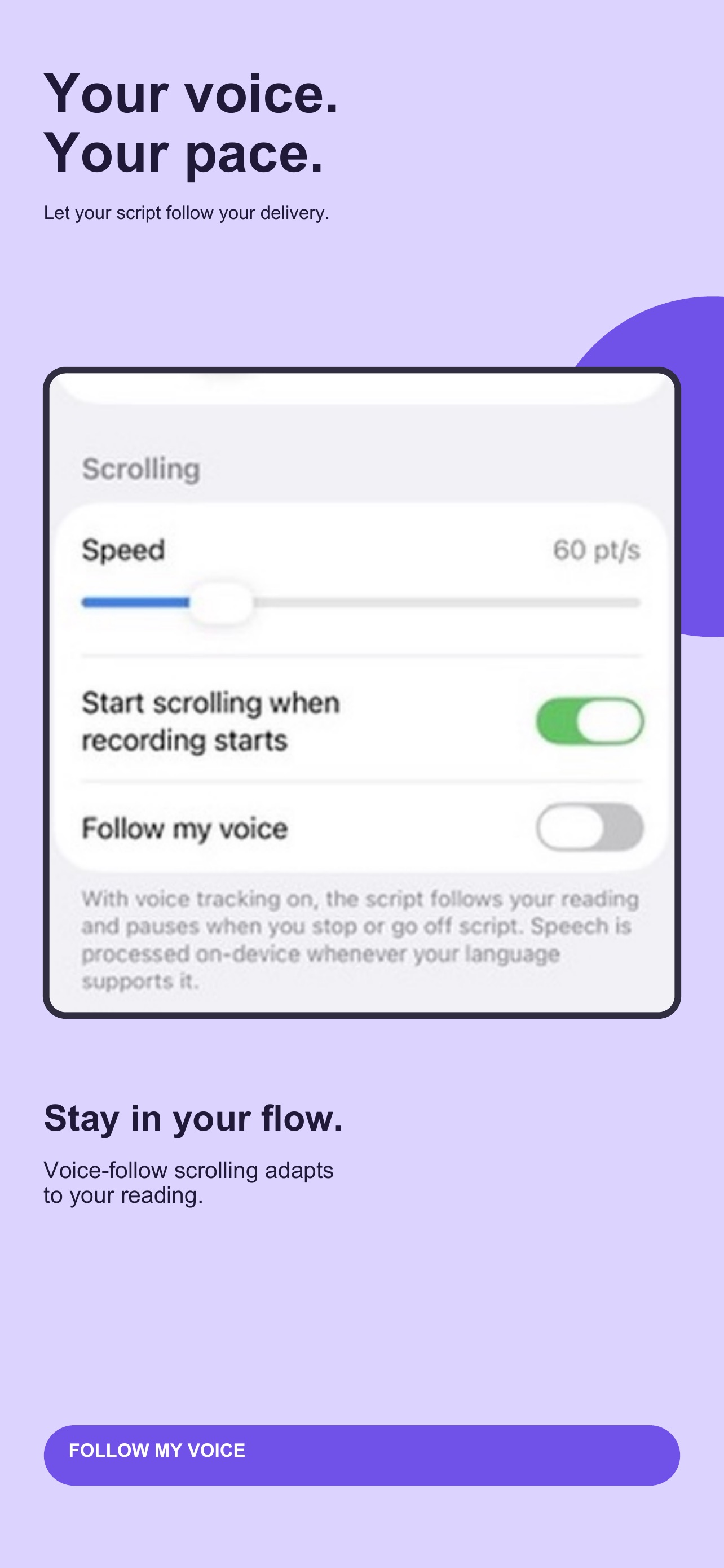Screenshot 2 of InTeleprompter Pro