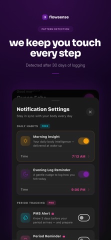 Flowsense: AI Cycle Tracker screenshot