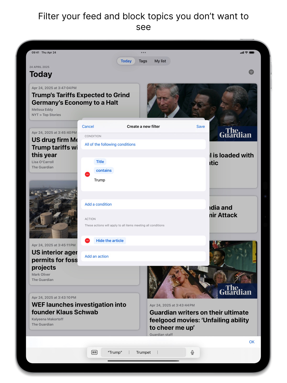 BionicFeed ipad screenshot 3
