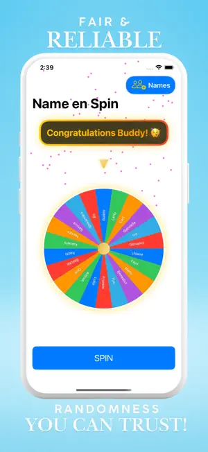 Name en Spin screenshot 1