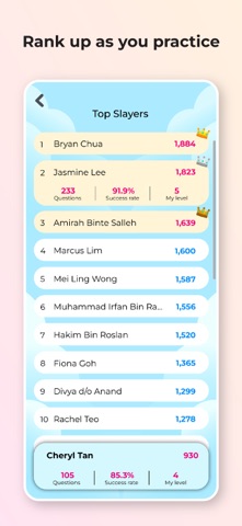 PSLE 华文 Slay iPhone screenshot
