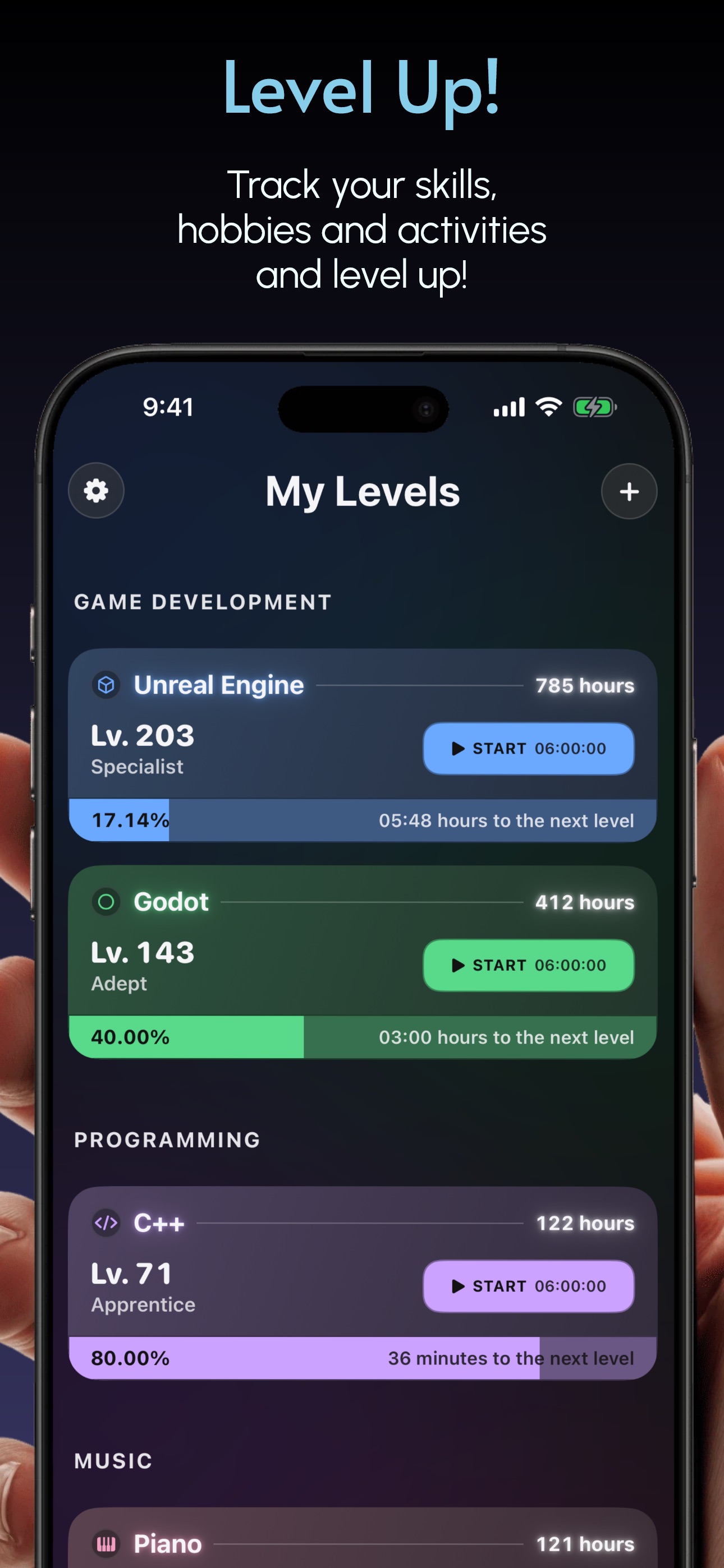 Screenshot 1 of My Levels: Skill Tracker