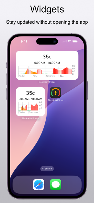 Electricity Prices - Widget Screenshot 2 of 5