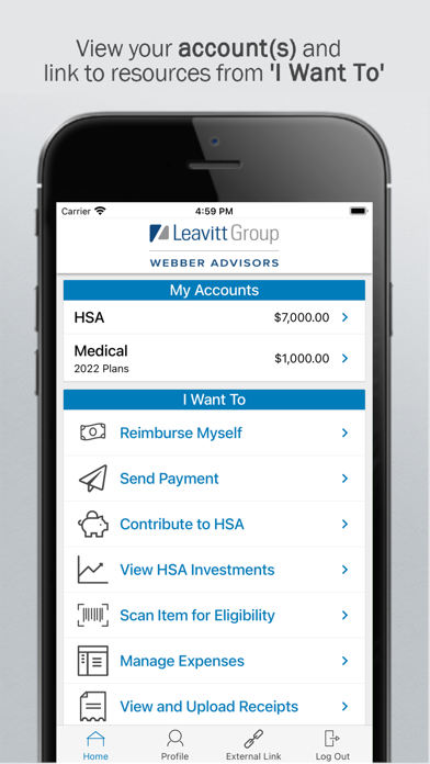 Webber Advisors FSA Mobile Screenshot