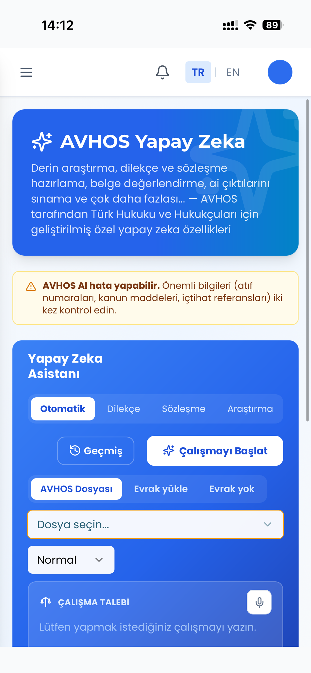 AVHOS Hukuk Otomasyon Sistemi screenshot 3