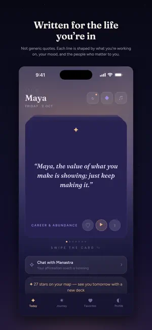 Manastra: Daily Affirmations screenshot 1