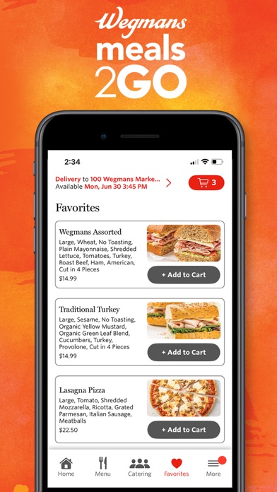Wegmans Meals 2GO Screenshot