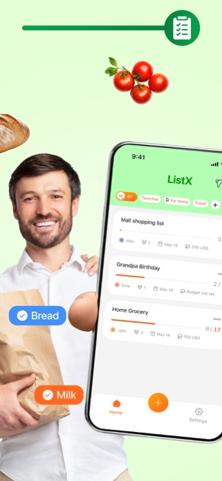 Shared Grocery List - ListX Screenshot 2 of 8