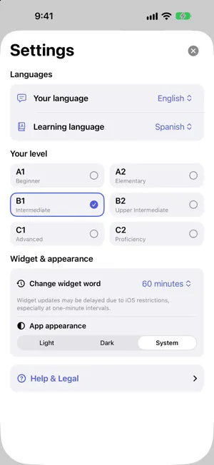 WidgetWord: Learn Every Day screenshot 3