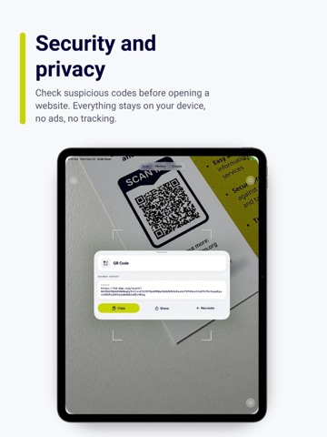 Code Scan - QR Barcode Scanner iPad screenshot