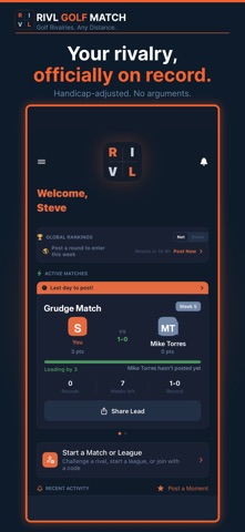 RIVL Golf Match iPhone screenshot