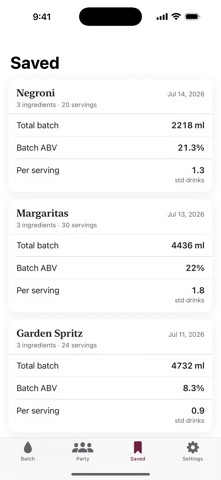 Batch Cocktail Calculator Screenshot 4 of 6