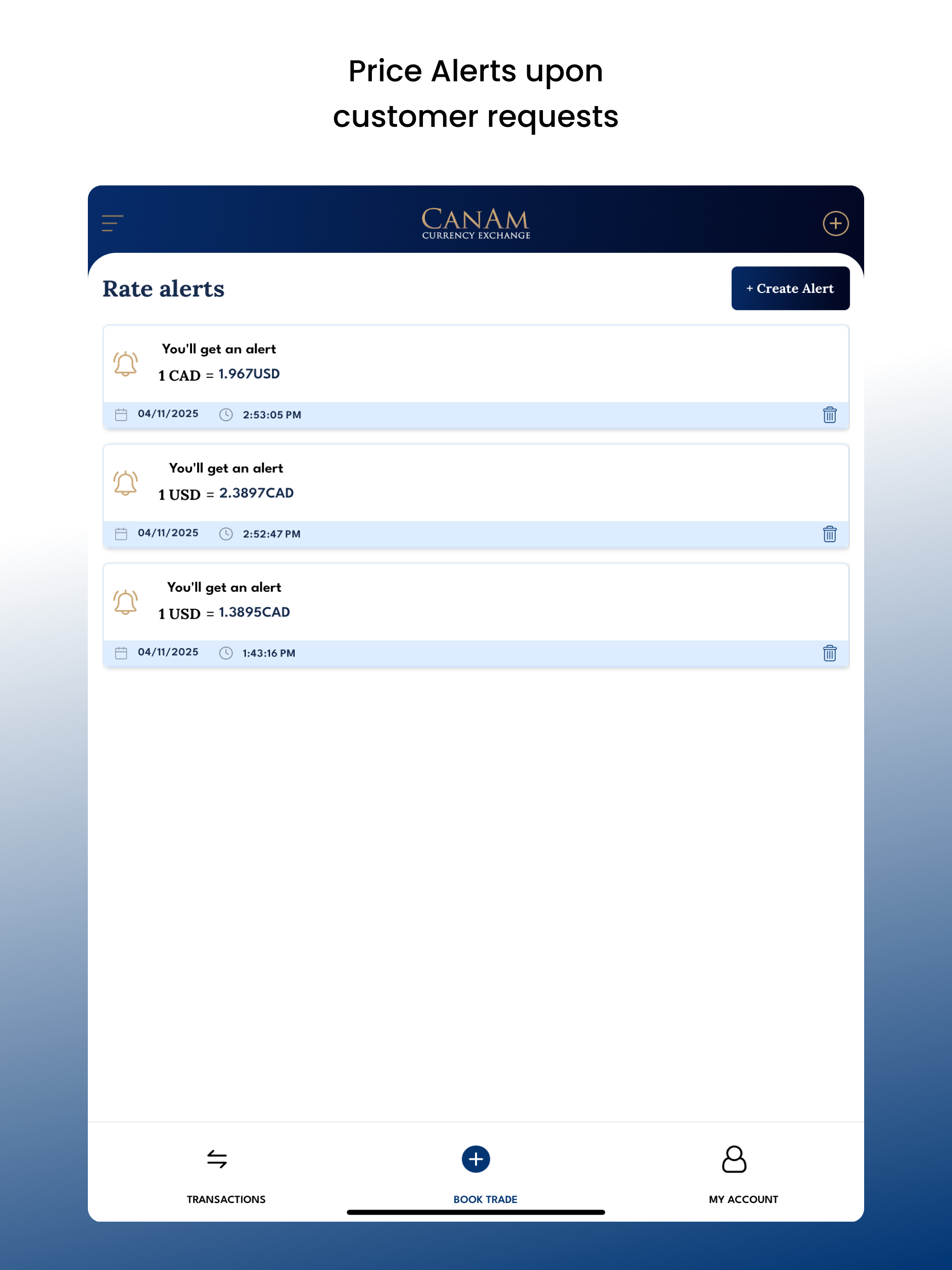 CanAm Currency Exchange App