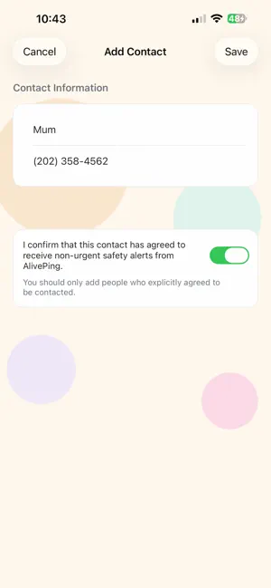 AlivePing Check-in screenshot 4