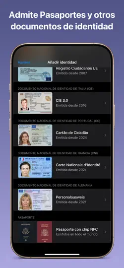 Captura de pantalla de DNI Wallet+ en iPhone 3