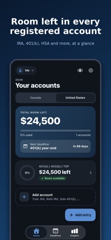 Contribution Room: TFSA & IRA screenshot 4