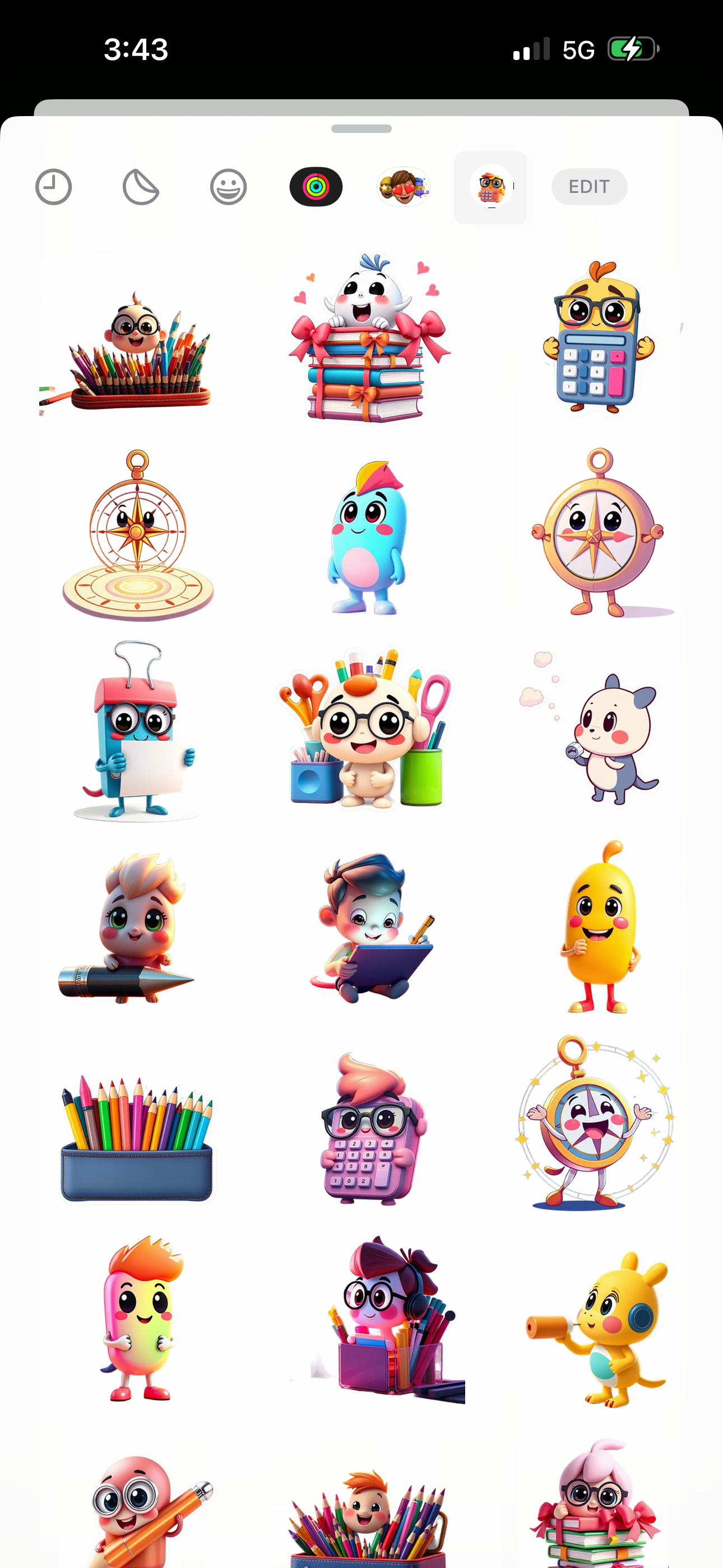 New School Supplies Stickers screenshot 2