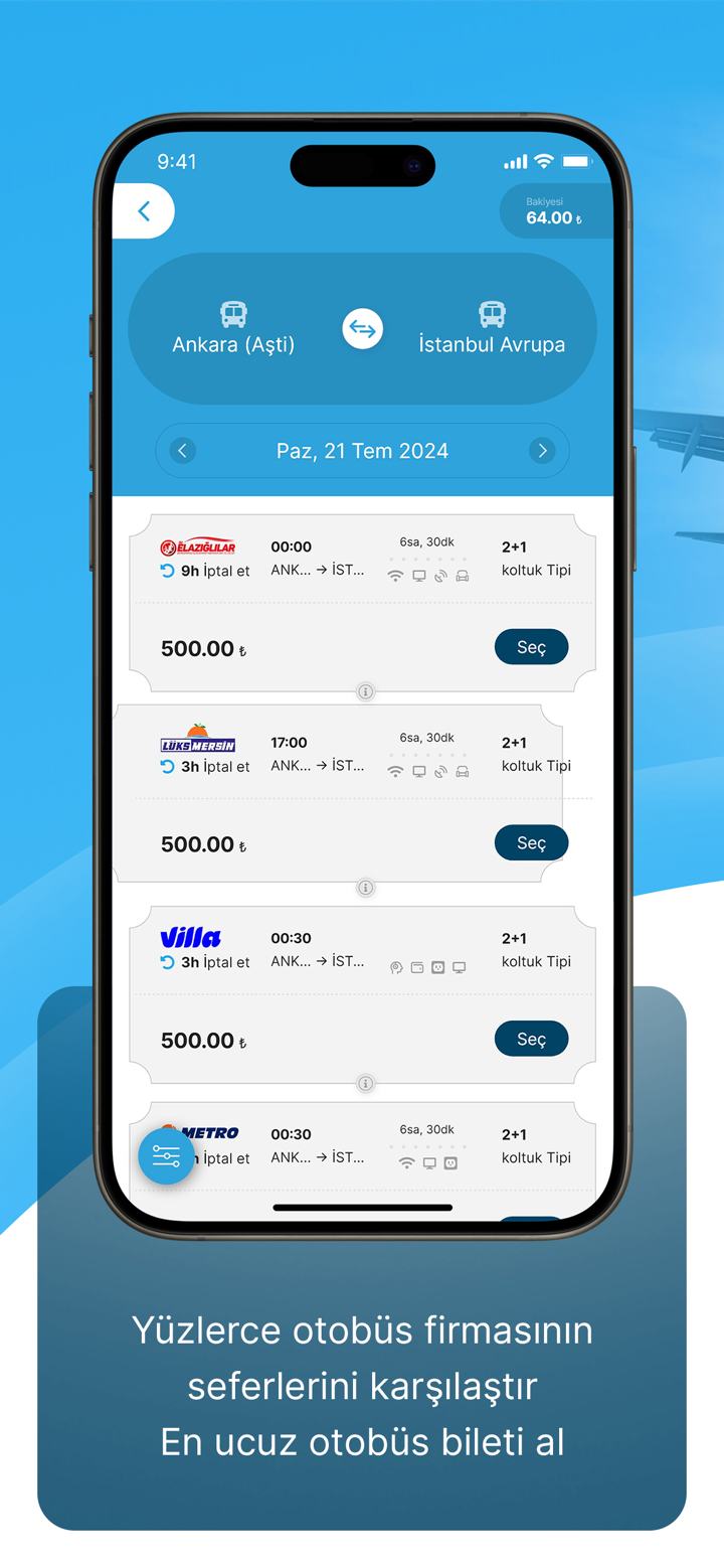 Biletiniz | Otobüs&Uçak bileti screenshot 4