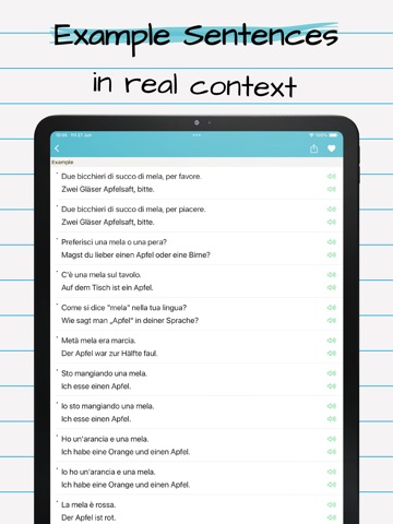German Italian Dictionary Pro iPad screenshot