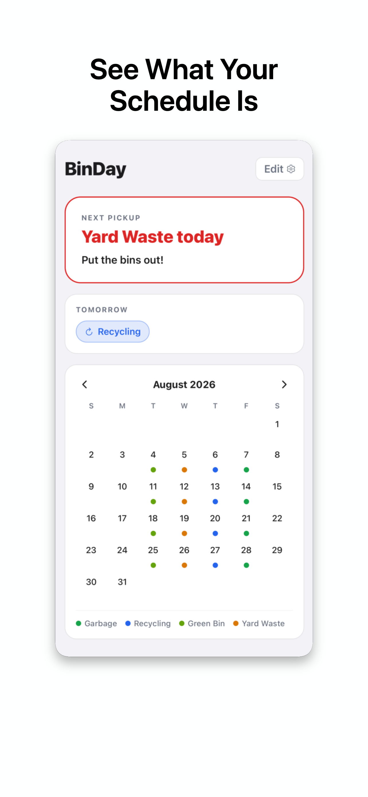 BinDay screenshot 3